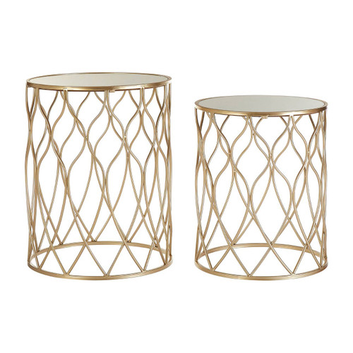 Arcana Champagne Iron Frame Side Tables